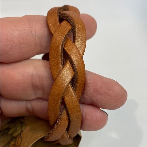 Justin Boots Braided Leather Bracelets - Tan, Brown, Turquoise - Picture 2 of 5